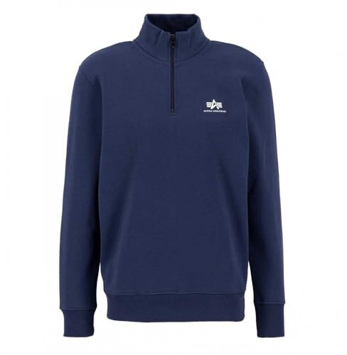 Alpha Industries Half Zip Sweater SL Sweatshirt für Herren Ultra Navy