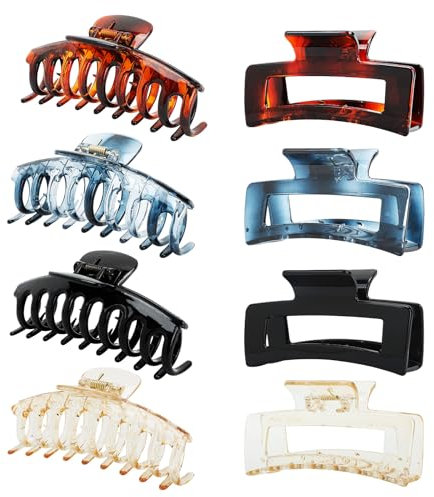 Zou.Rena Big Claw Clips für dickes Haar, 4.3 Inch (11 cm), glänzende starke Haarspangen für Frauen Mädchen lange Haare rutschfest(4.3 inch glossy color)