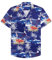 siliteelon Mens Hawaiian Shirt Cotton Regular Fit Short Sleeve No Iron Casual Beach Summer Aloha Shirt,Blue,M