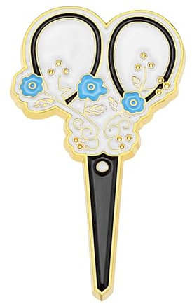 ECSiNG Magnetischer Nadelhalter in Scherenform, 4,4 x 2,4 cm, Sticknadel-Picker, Legierung, Tropfenkleber, Nadel, Sauger zum Nähen, Sticken, Handarbeiten
