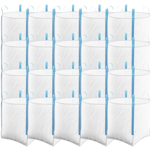 20 Pack FIBC 1 Tonne Builders Bulk Bag 85cm x 85cm x 85cm - Garden Building Waste Jumbo Ton Heavy Duty White Sack 20 Pcs