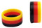 Fan Artikel Ringe Fingerringe 2er-Set - Leicht, formschön, stabil - Fan Schmuck Deutschland schwarz/rot/Gold für Damen und Herren: Größe: 50/16mm