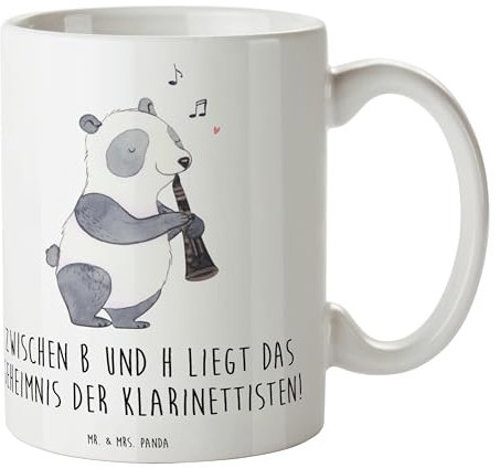 Mr. & Mrs. Panda Tasse Klarinette Geheimnis - Geschenk, Musikhumor, Kaffeetassen, Musik, Ensemble, Musikstile, Design, Notenlesen,