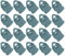 20 x Holdon® MINI Clip Grau - Klammer Klemme Befestigungsöse für Banner, Zelt, Planen, Molton - BO-Camp/Isabella