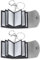 sourcing map Lot de 2 porte-clés personnalisés avec photos, mini album photo en cuir avec 10 photos, petit porte-clés souvenir pour famille, gris