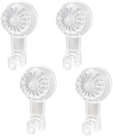 MrAthlet Lot de 4 crochets à ventouse pour couronne, 10 kg, robustes, imperméables et amovibles pour salle de bain, cuisine, couronne de suspension pour fenêtre, porte d'entrée, Halloween, Noël