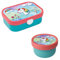 Mepal | Kinder Obst- und Bento Box | Campus meets Fruits | Spülmaschinenfest & BPA-frei | 300 & 750 ml | Mit Fächern, Gabel & Clip-Verschluss | Perfekt für Snacks & Mahlzeiten | Einhorn