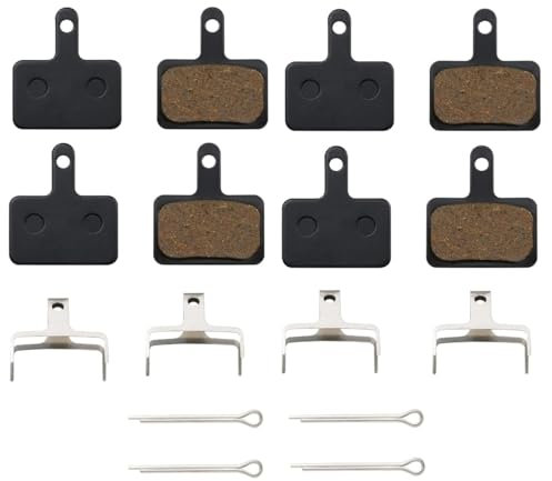 Disc Bike Brake Pads,4 Pairs Bicycle Disc Brake Pads and Spring Competible with TRPM575 M525 M447 T615 T675 TX805 MT500 MT410 MT400 MT200 UR300 M505 M495 M486 M475 M465 M4050 M3050 M315 C501