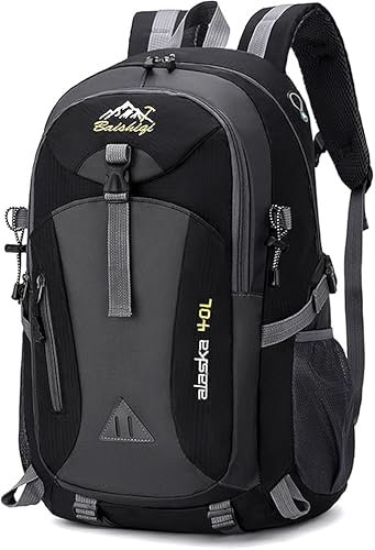 AUEJACKY Mochila de senderismo para hombre y mujer, 40 l, gran capacidad, mochila de viaje, mochila de trekking, mochila de viaje multifuncional para deportes al aire libre, montañismo, ciclismo