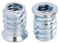 Lot de 50 écrous à visser M4 x 10 mm,douilles à visser en bois,Inserts filetés en bois en acier au carbone,écrou à six pans creux pour meubles en bois,clés à vis en bois argenté