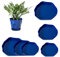 Veesper 6PCS Plant Pot Saucers, Plastic Plant Pot Drip Plant Tray Flowerpot Saucer Plant Pot Tray for Indoor Outdoor Garden Blue