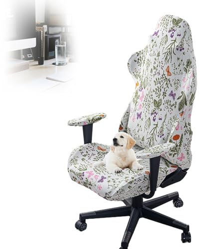 Tedkoo Fundas para sillas de Oficina y Gaming, 4 Unidades, elásticas, con Estampado, para Silla de Ordenador(K)