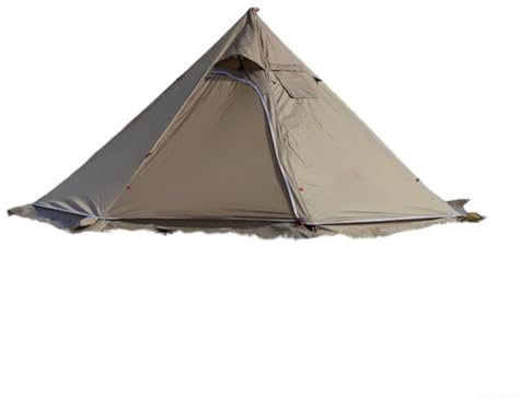 Reißfestes Campingzelt mit quadratischen Anti-Rauch-Fenstern für optimalen Einsatz im Freien (grün)