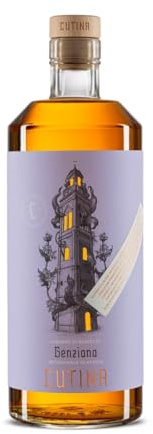 La CLASSICA – Liquore di Genziana Artigianale 1Lt | 15% vol |Radice di Genziana Lutea | Amaro Abruzzese | Made in Italy | Cutina Liquori (BOX 1 BOTTIGLIA)