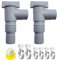 ARTGUTS Lot de 2 robinets d'arrêt pour piscines 32 mm, adaptateur de tuyau de piscine, robinet d'arrêt 32 mm/38 mm avec 6 colliers de serrage, accessoires de maintenance, pour piscine hors sol et