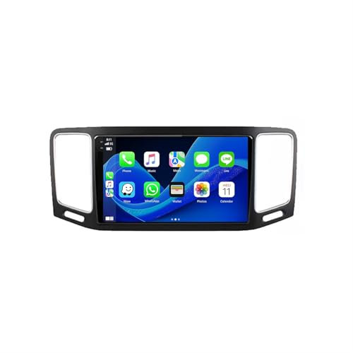 Radio Android 15 para Volkswagen Sharan 2012 2013 2014-2018 | Android Auto/Carplay Inalámbrico | GPS WiFi BT | Pantalla Táctil 9 | FM USB Control Volante Pantalla Dividida(1+32G)