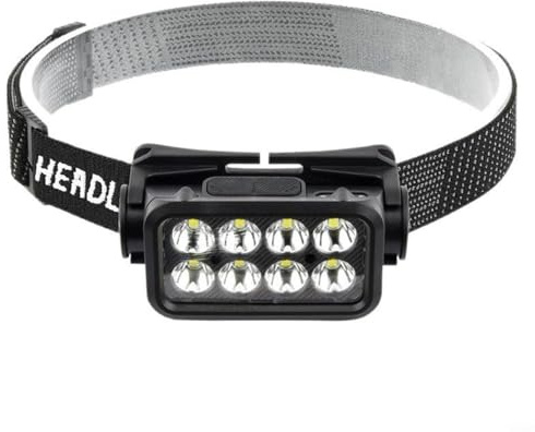 EffiFish LED Rechargeable Headlamp With Motion Sensor Waterproof Type-C Charging Lightweight Adjustable Super Bright Head Torch For Camping Hiking