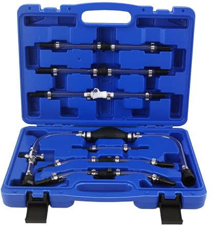 maXpeedingrods Diesel Priming Bleeding Kit Fuel Line Tool Set for Fiat Ford | for Land Rover Mercedes PSA Renault Vauxhall Opel Clear Pipe Diesel Priming System, Car Fuel Hand Priming Primer Bleeding Kit