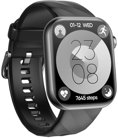 Lgnitek Montre Connectée Homme Femme avec ECG+HRV/IMC/Acide Urique/Lipides, 1.97 AMOLED Smartwatch avec 24H Fréquence Cardiaque/SpO2/Sommeil Monitor, pour Android/iOS