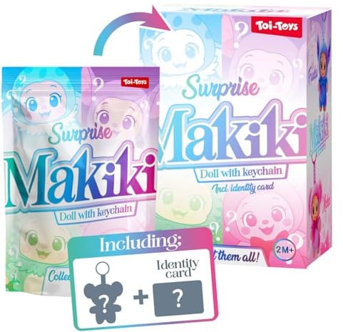 MAKIKI Surprise Schlüsselanhänger Überraschungs-Blindbox, Sammelfigur