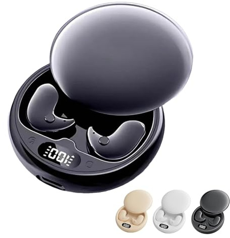 Reiteag Mindbuds - die Unsichtbaren Earbuds Ohnedruckgefühl, mit LED - Ladecase & Anzeige, Mini-Bluetooth-Kopfhörer, Entwickelt für Ruhige Momente, zum Schlafen und Arbeiten