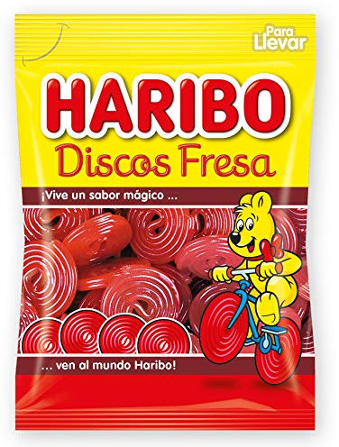 Haribo Discos Fresa - 18 bolsas x 80g (1440 gr)