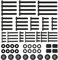 WALI Kit de Matériel de Montage Universel pour Téléviseurs et Moniteur jusqu'à 80 Pouces, Ensemble Comprend Vis pour Montege TV de Type M4, M5, M6 et M8, Rondelles et Entretoises (UVSP), Noir