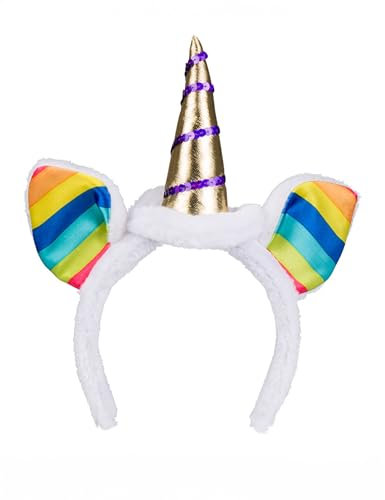 DEGUISE TOI VEGAOO - Einhorn Haarreif mit bunten Ohren Erwachsene - Haarreif - Einheitsgröße - Bunt - Accessoires - - Carnaval