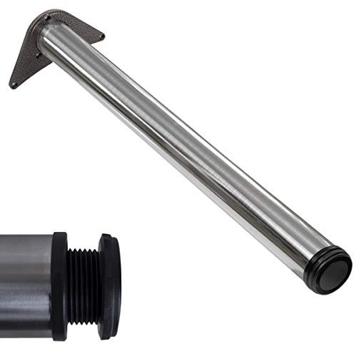 Stahlia 1 x Edelstahl Tischfuß Ø60 mm Tischbein Möbelfuß |Höhe : 710 mm | höhenverstellbar + 30 mm|inkl. Befestigungsmaterial