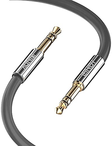 Lindy 3.5mm Audio Cable, Cromo Line Grey, 0.5m