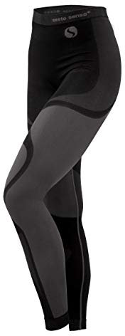 sesto senso Damen Funktionsunterwäsche Lange Unterhose Funktionsleggings Thermoaktiv M Grau Hose