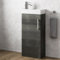AURORA® 400mm Freestanding Vanity Unit Furniture, Wash Basin Bathroom Sink, Soft Close Door, Storage Cabinet, Reversible, Charcoal Grey