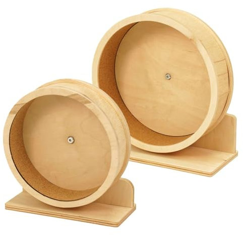 PETGARD 2er Sparpack Nagerlaufrad Laufrad aus Holz JOGGER Medium (22 cm) + Large (28 cm)
