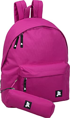 Julian Ross JR3007 Rosa Zaino Con Astuccio Scuola Media, Elementare e Superiore per Bambine e Ragazze, 41 Centimetri, 24L, Poliestere Impermeabile, Tempo Libero, Borsa Viaggio
