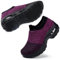STQ Scarpe Platform Donna Ortopediche Comode Senza Lacci Ginnastica Slip on Sneakers Arch Support Palestra Antiscivolo Fitness Lavoro Traspiranti Nero Viola 36 EU