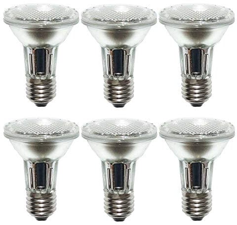 NCC-Licht 6 x Halogen Leuchtmittel Reflektor PAR20 50 Watt E27 230V Strahler warmweiß dimmbar breitstrahlend 30° Flood