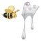 ✦ Geschenke für Frauen ✦Springlight Ohrringe Silber 925 Biene Ohrringe, Bienen Ohrringe Ohrstecker und Tropfender Honig Asymmetrische Ohrringe Bee Mama Geschenk.(Silver honey-Style1)