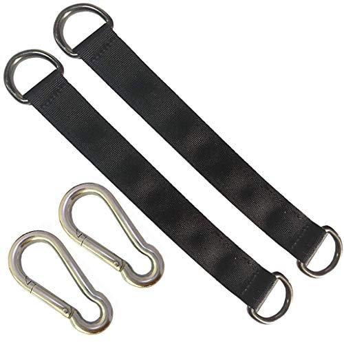 AIVOOF Tree Swing Straps, 2 PCS 25cm / 9.8inches Tree Swing Hanging Kit Heavy Duty Hanging Straps Holds 440 lbs with Carabiner Perfect for Tree Swing Seat, Hammock, Plank