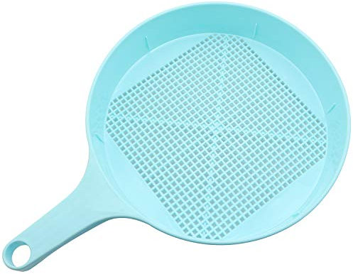 ZYAMY 1/8 Inch 3mm Plastic Garden Riddle Sieve Mesh Sand Sieves Gardening Tool Soil Sieve Flower Nursery, Blue