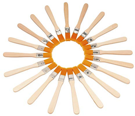 DTXLX Pinsel Wollholzpinsel Staubgelber Pinselset Glanzpinsel Tastatur-Reinigungspinsel Kleiner Pinsel für Zeichnen, Farbe, Reinigung, Kleber und Heimwerken (20 STÜCKE 11mm)