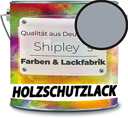Holzschutzlack Holzlack Holzlasur wetterbeständiger Langzeitschutz Wetterschutzfarbe Holzschutzfarbe RAL 7040 Fenstergrau // Shipley's Farben & Lackfabrik