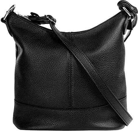 Cluty Umhängetasche echt Leder Damen | Made in Italy, Handtasche, Schultertasche, Crossbody Bag aus Leder | 021217