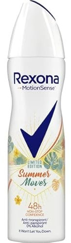 Rexona MotionSense Deo Spray Summer Moves Limited Edition Anti-Transpirant mit 48 Stunden Schutz gegen Körpergeruch und Achselnässe 150 ml 1 Stück