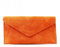 00 Women's Real Leather Envelope Clutch Evening Bag Ladies Suede Shoulder Handbag Metal Zip Closure Bag Ladies Party Handbag Women Hangout Shoulder Bag (Orange)