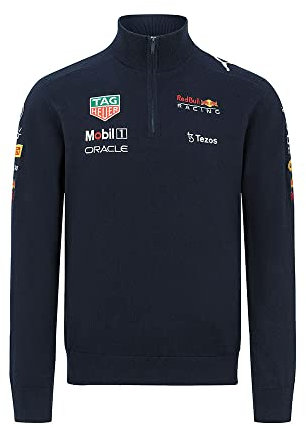 Red Bull Racing - Offizielle Formel 1 Merchandise Kollektion - 2022 Team 1/2 Zip Sweatshirt - Herren - Dunkelblau - 3XL