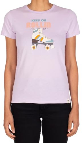 IRIEDAILY Damen T-Shirt - Keep Rollin Tee in Lilac, S