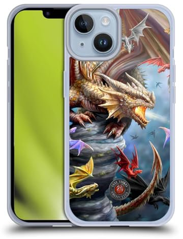 Head Case Designs Officially Licensed Anne Stokes Clan Dragons 4 Gel Case [Military Grade Protection] Compatible with Apple iPhone 14 and Compatible with MagSafe