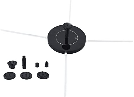 Solar Water Pump, Solar Fountain 6 Touch Nozzles 130mm Brushless Motor Powerful Bird Bathtub Water Pump for Home Garden Home Fish Pond