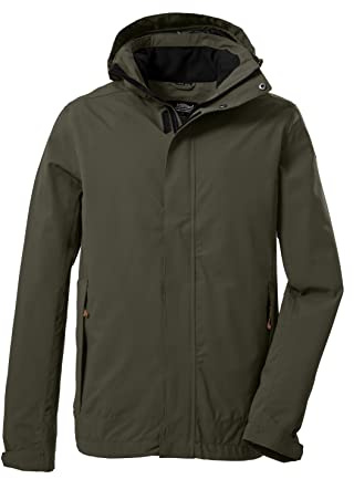 Killtec Herren Funktionsjacke/Outdoorjacke mit abzippbarer Kapuze KOS 87 MN JCKT_XENIOS; dunkeloliv, S, 39147-000
