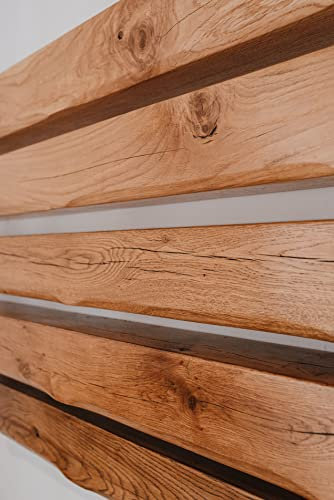 Oak beam mantel, fireplace surround mantle, floating shelf 5 x 5 SHAPED STYLE (Danish oil, 100cm)